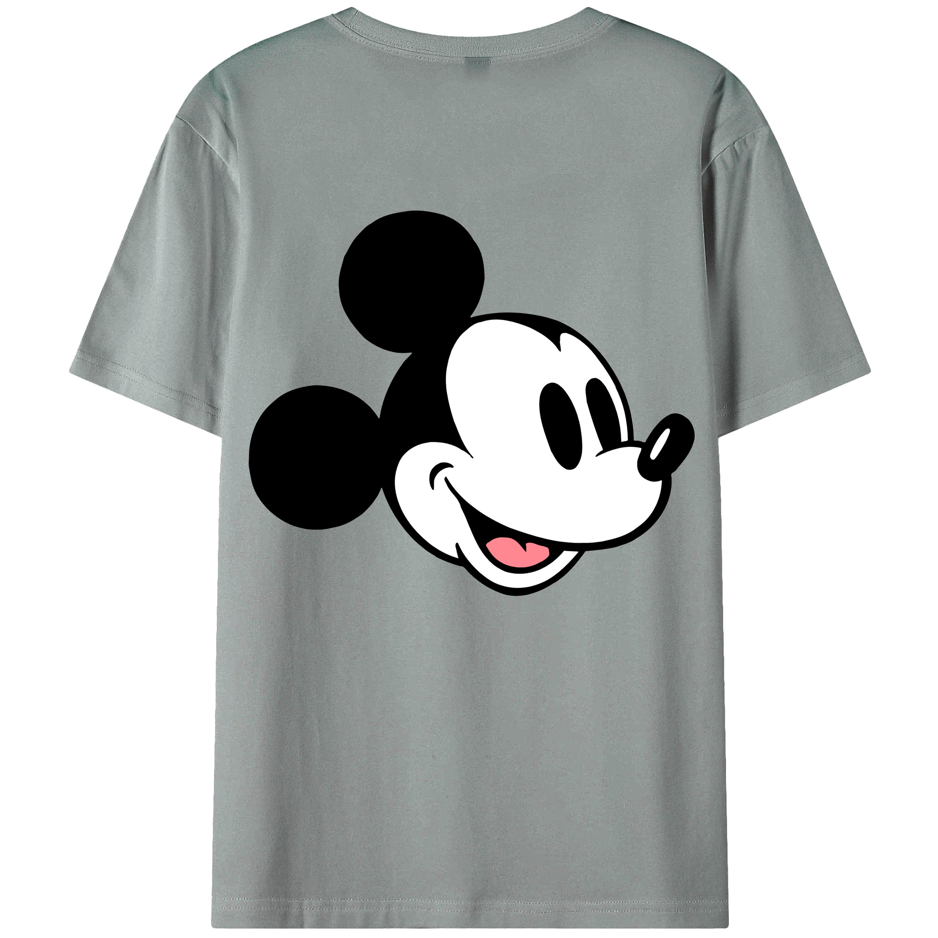 ミッキーマウス Mickey Mouse 綿100％ メンズ半袖Tシャツ（バックプリント） 通気性